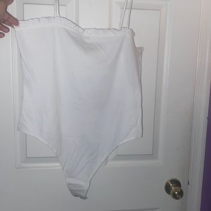 NWT White fringed bodysuit